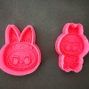 Labubu Hamur Şekillendirici / Kurabiye Kalıbı / Seramik Kalıbı İkili Set