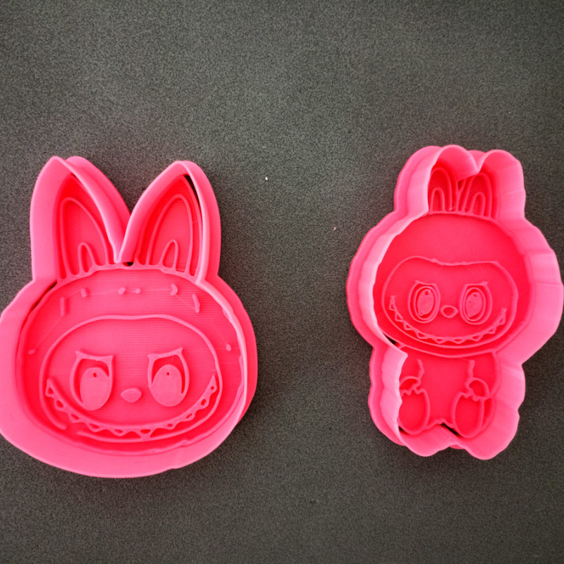 Labubu Hamur Şekillendirici / Kurabiye Kalıbı / Seramik Kalıbı İkili Set