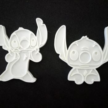 Lilo & Stich Hamur Şekillendirici / Kurabiye Kalıbı / Seramik Kalıbı İkili Set