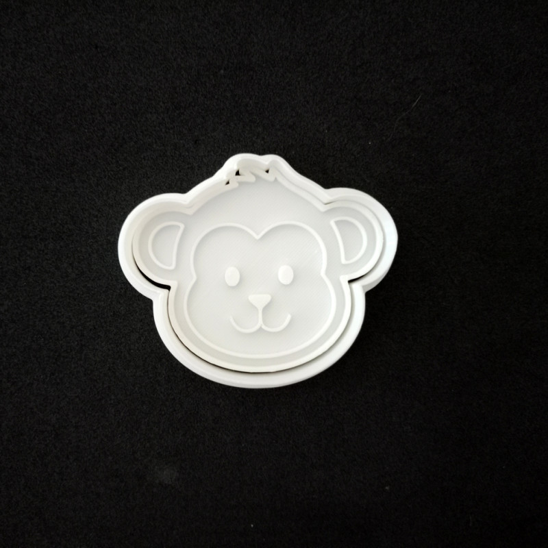 Sevimli Maymun Kafası Hamur Şekillendirici / Kurabiye Kalıbı / Seramik Kalıbı