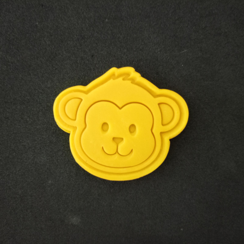 Sevimli Maymun Kafası Hamur Şekillendirici / Kurabiye Kalıbı / Seramik Kalıbı
