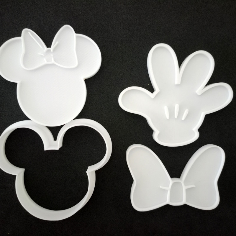 Mickey & Minnie Mouse Hamur Şekillendirici / Kurabiye Kalıbı / Seramik Kalıbı Set