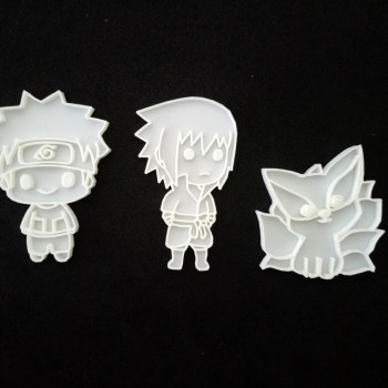 Naruto Hamur Şekillendirici / Kurabiye Kalıbı / Seramik Kalıbı Üçlü Set