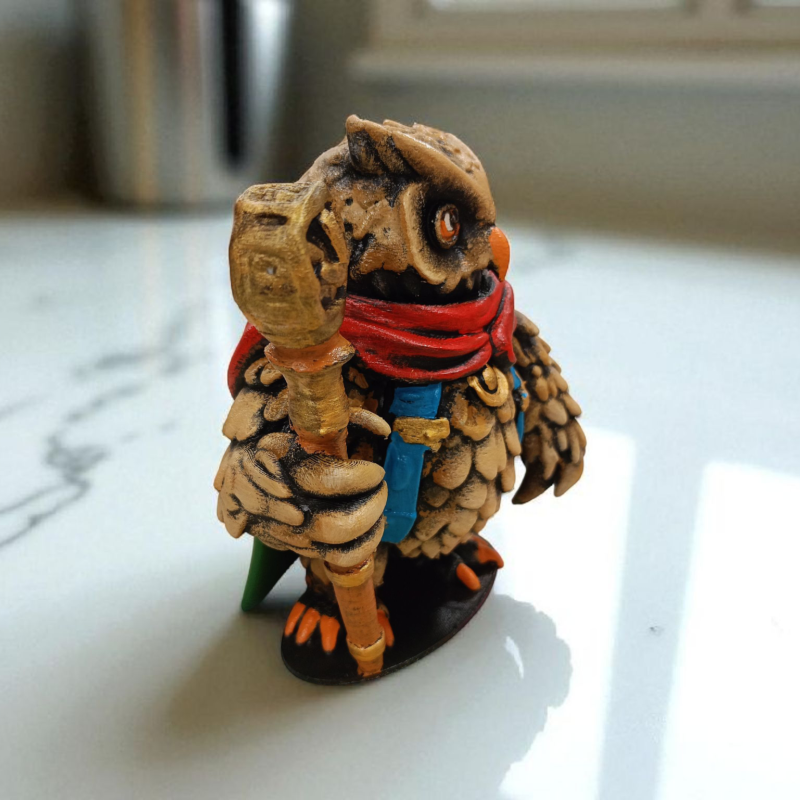 Mage (Büyücü) 3D Figür - Gizemli Baykuş Serisi - 001