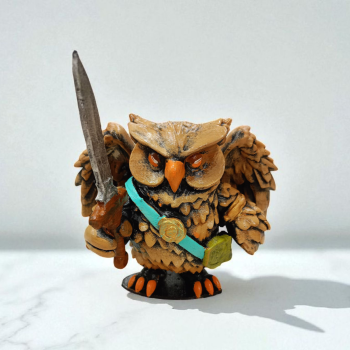 Warrior (Savaşçı) 3D Figür - Gizemli Baykuş Serisi - 003