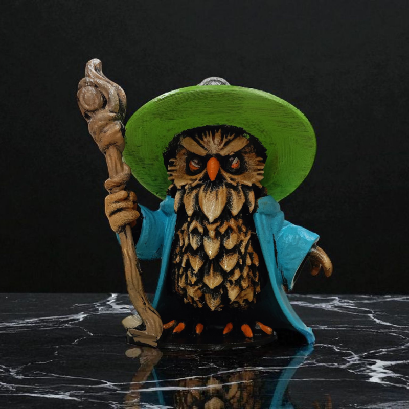 Wizard (Büyücü) 3D Figür - Gizemli Baykuş Serisi - 011