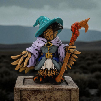 Crow Conjuror (Sihirbaz Karga) 3D Figür - Gizemli Baykuş Serisi - 053