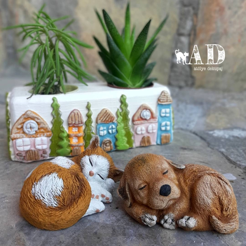 Mini Kedi Köpek Biblo