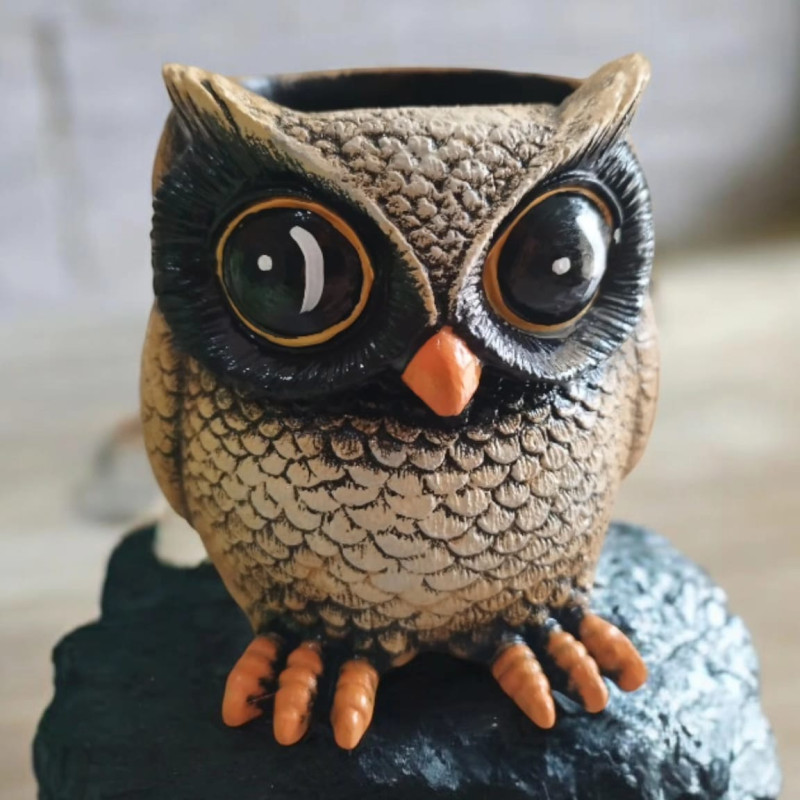 Baykuş Kalemlik Saksı