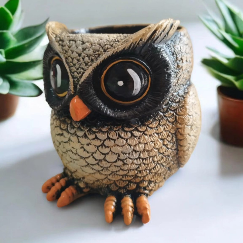 Baykuş Kalemlik Saksı