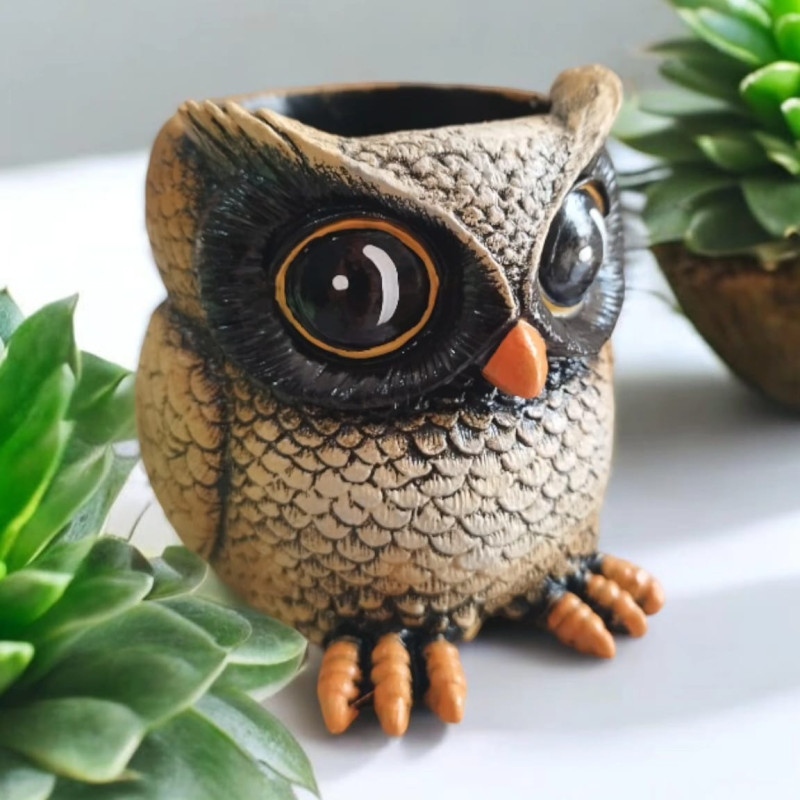 Baykuş Kalemlik Saksı