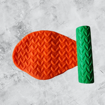 Model 012 - Polimer Kil Doku Oklavası / Seramik Çamuru Desen Rulosu