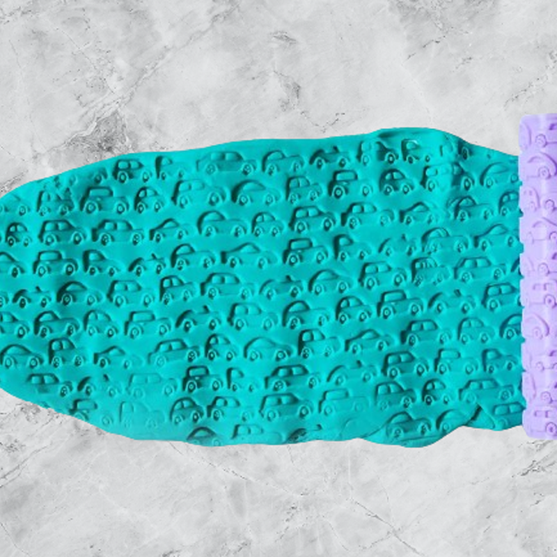 Model 036 - Arabalar - Polimer Kil Doku Oklavası / Seramik Çamuru Desen Rulosu