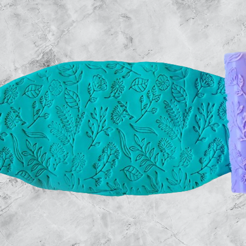 Model 040 - Polimer Kil Doku Oklavası / Seramik Çamuru Desen Rulosu