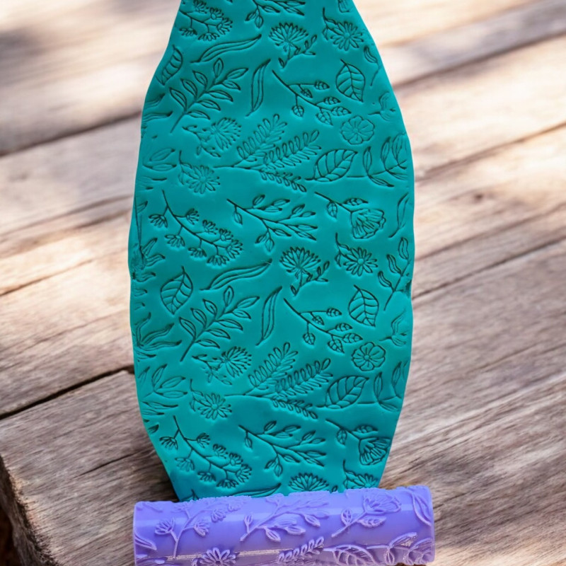 Model 040 - Polimer Kil Doku Oklavası / Seramik Çamuru Desen Rulosu