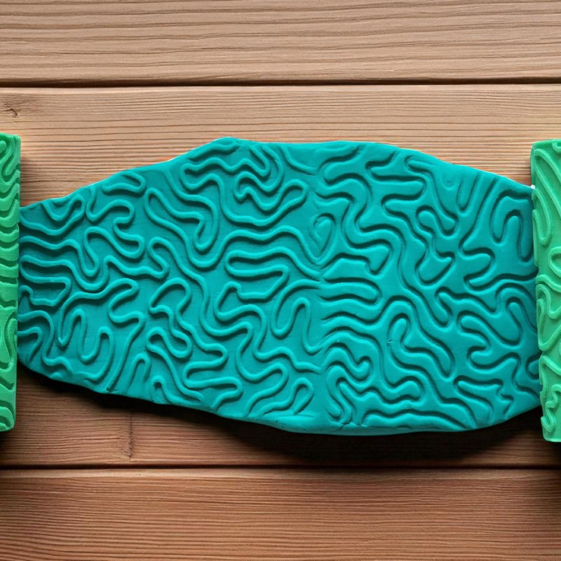 Model 046 - Polimer Kil Doku Oklavası / Seramik Çamuru Desen Rulosu