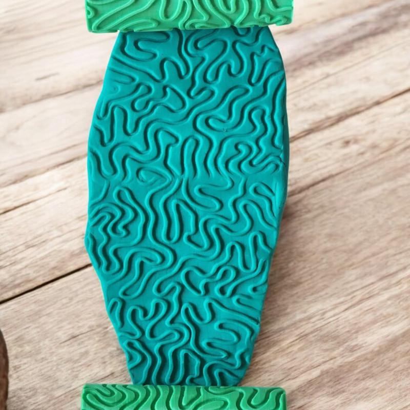 Model 046 - Polimer Kil Doku Oklavası / Seramik Çamuru Desen Rulosu