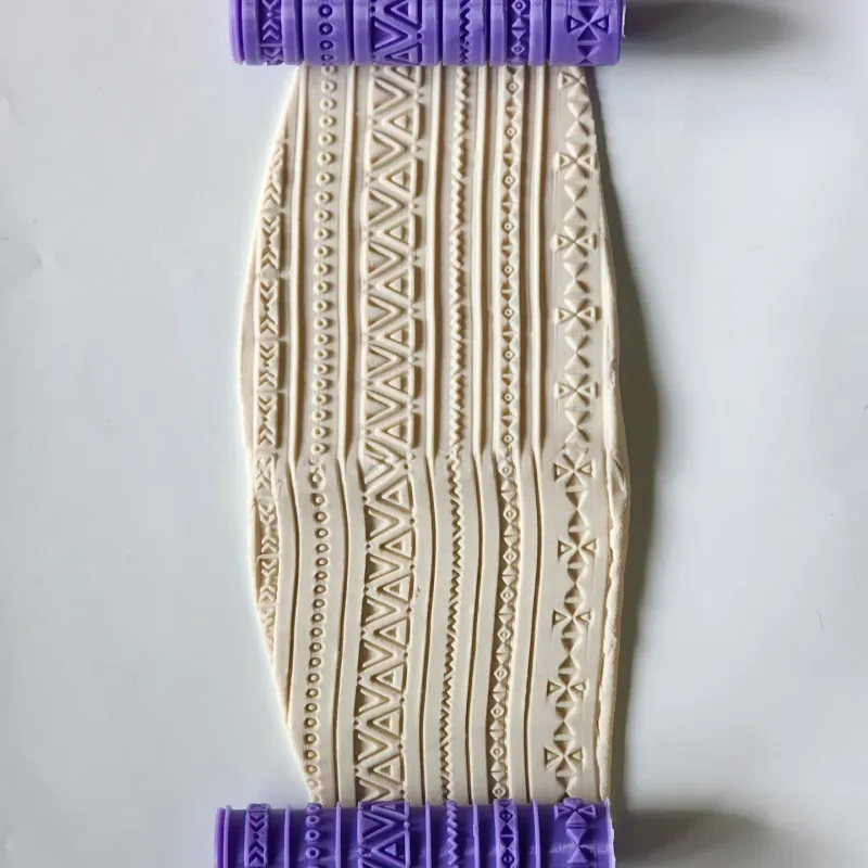 Model 053 - Polimer Kil Doku Oklavası / Seramik Çamuru Desen Rulosu