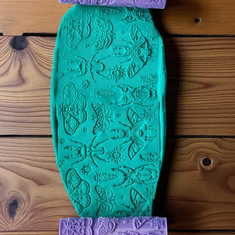 Model 057 - Polimer Kil Doku Oklavası / Seramik Çamuru Desen Rulosu