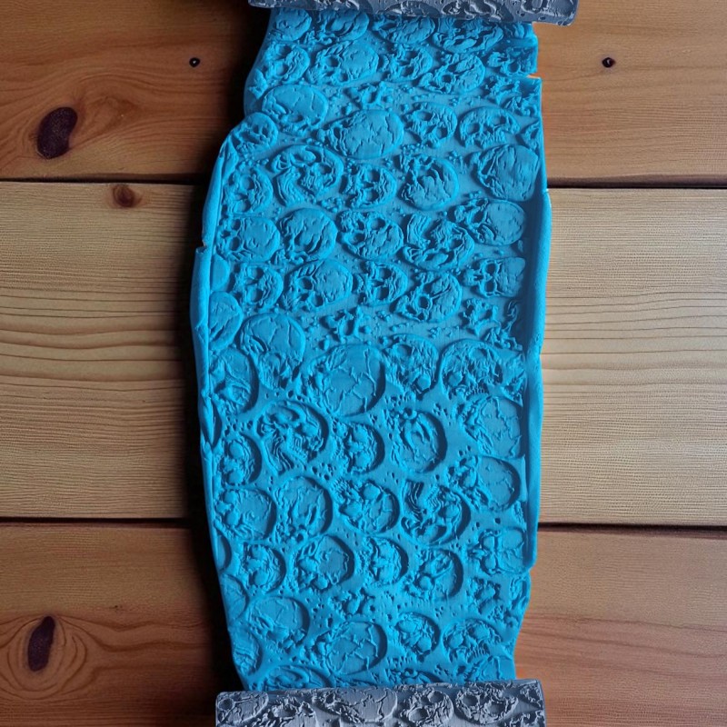 Model 068 - Polimer Kil Doku Oklavası / Seramik Çamuru Desen Rulosu